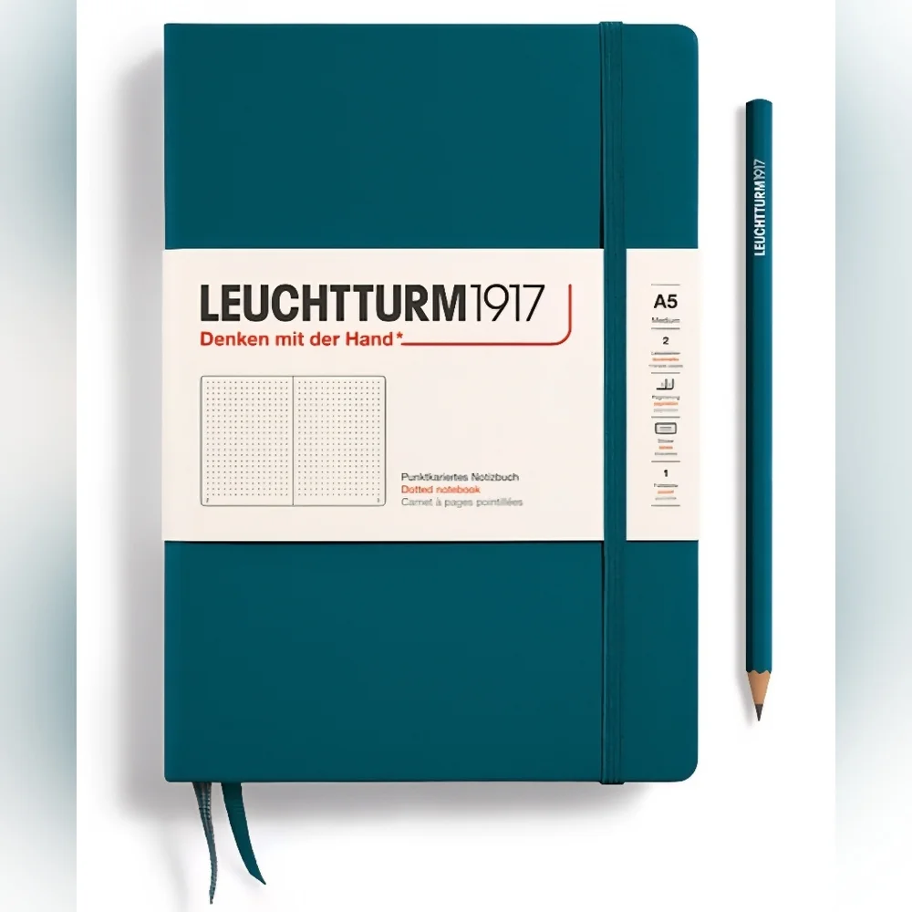 ❤️BUY 5 GET 3 FREE DEAL Notebook Medium (A5),dotted Hardcover 251 numbered pages